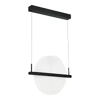 Светильник подвесной LED Splendid SL6233.403.15 ST-Luce прозрачный на 1 лампу, основание чёрное в стиле хай-тек 