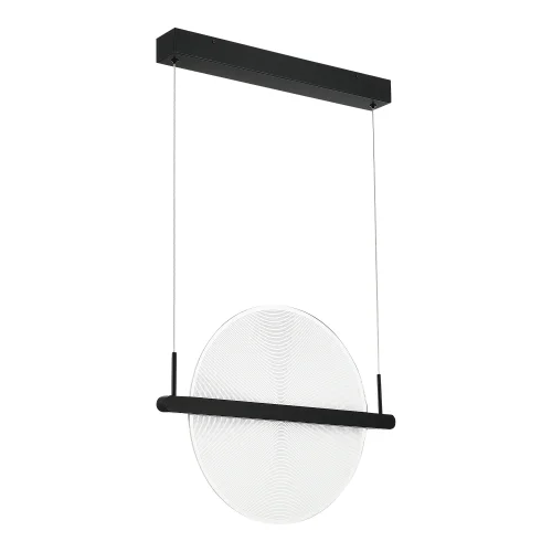 Светильник подвесной LED Splendid SL6233.403.15 ST-Luce прозрачный на 1 лампу, основание чёрное в стиле хай-тек 