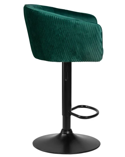 Стул барный 5025_BlackBase-LM DARCY BLACK, цвет сиденья зеленый велюр (1922-9), цвет основания черное Dobrin, зелёный/велюр, ножки/металл/чёрный, размеры - 860*1070***510*460 фото 3