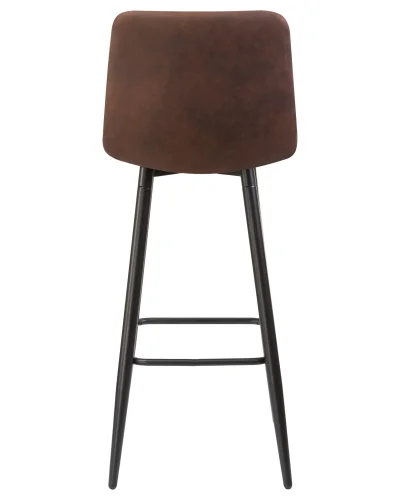 Стул барный набор 2 шт. SET-2 8078-LML NICOLE, цвет сиденья коричневая микрофибра (PK-03), черные матовые ножки Dobrin, /микрофибра, ножки/металл/чёрный, размеры - *1050***430*520 фото 6