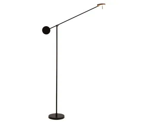 Торшер LED Некси 09440-F,19(4000K) Kink Light чёрный на 1 лампу, основание чёрное в стиле современный лофт 
