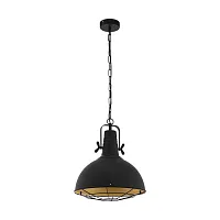 Светильник подвесной лофт Cannington 49742 Eglo чёрный 1 лампа, основание чёрное в стиле лофт 