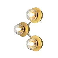 Бра LED Ambre MOD331WL-L6BS3K Maytoni янтарный 1 лампа, основание латунь в стиле современный молекула шар