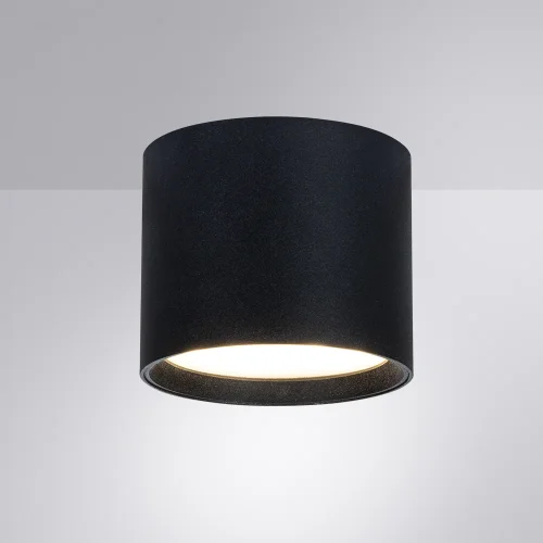 Светильник накладной Intercrus A5548PL-1BK Arte Lamp чёрный 1 лампа, основание чёрное в стиле современный круглый фото 2