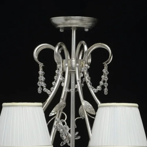 Люстра подвесная Валенсия 299011608 Chiaro бежевая на 8 ламп, основание серебряное в стиле классический  фото 19