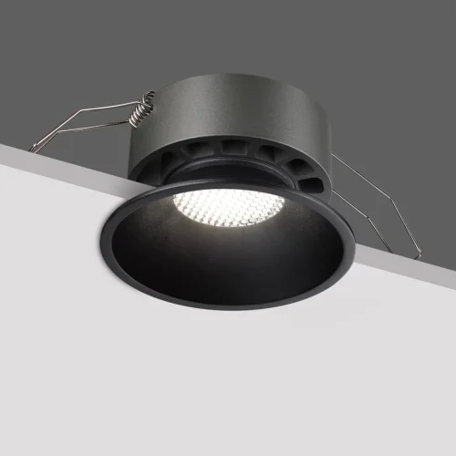 Светильник точечный Nova 359855 Novotech чёрный на 1 лампу, основание чёрное в стиле хай-тек круглый фото 8