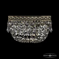 Бра 19012B/20IV GB Bohemia Ivele Crystal прозрачный 1 лампа, основание золотое в стиле классика sp