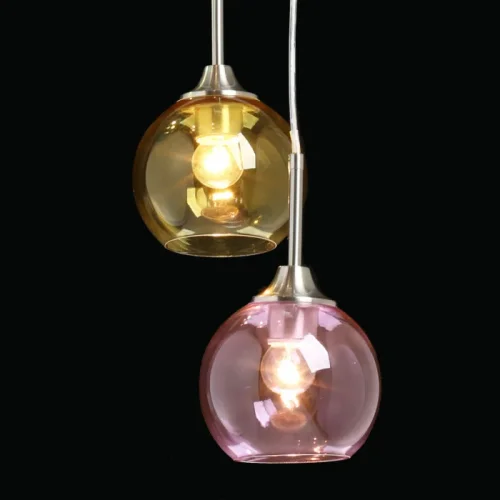 Светильник подвесной Крайс 657012505 DeMarkt разноцветный 5 ламп, основание никель в стиле современный каскад шар фото 3