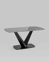 Стол обеденный Аврора, 160*90, керамика черная УТ000036908 Stool Group столешница чёрная из керамика