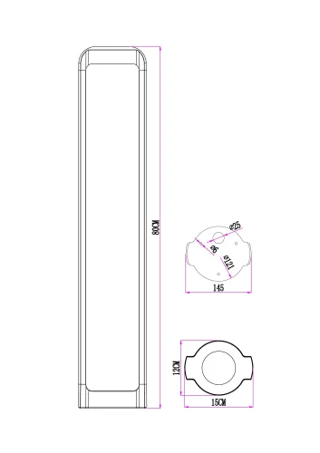 Парковый светильник LED Suhail A1648PA-1BK Arte Lamp уличный IP65 чёрный на 1 лампу, плафон чёрный в стиле современный LED фото 2