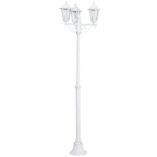 Парковый светильник 22996 LATERNA 5 Eglo уличный IP44 белый 3 лампы, плафон прозрачный в стиле классический E27