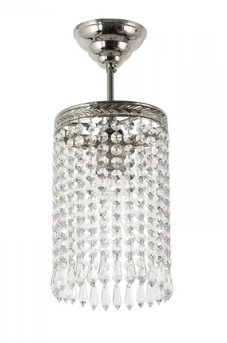 Люстра хрустальная потолочная Cremono E 1.3.15.300 N Dio D'Arte без плафона прозрачная на 1 лампа, основание серое никель в стиле классический 