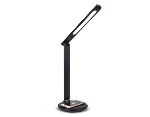 Настольная лампа офисная LED DE521 Ambrella light чёрная 1 лампа, основание чёрное металл в стиле хай-тек современный 