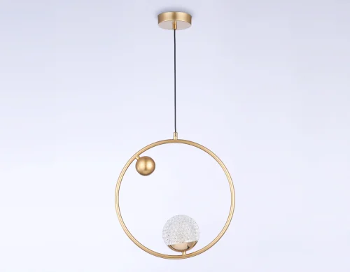 Светильник подвесной TR5428 Ambrella light прозрачный 1 лампа, основание золотое в стиле современный шар фото 4