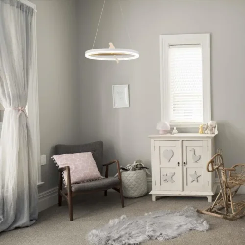 Светильник подвесной LED Bardy 4653-1P F-promo белый на 1 лампу, основание белое в стиле современный птички кольца фото 3