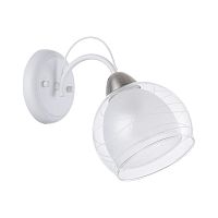 Бра Nikki FR5052-WL-01-W Freya прозрачный белый 1 лампа, основание белое в стиле классический 