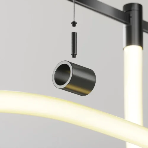 Потолочный коннектор с тросовым подвесом Tau в шинопровод Flarity черный TRA154CSW-1B Maytoni чёрный в стиле хай-тек современный для светильников серии Magnetic trаck system Flarity flarity магнитная фото 3