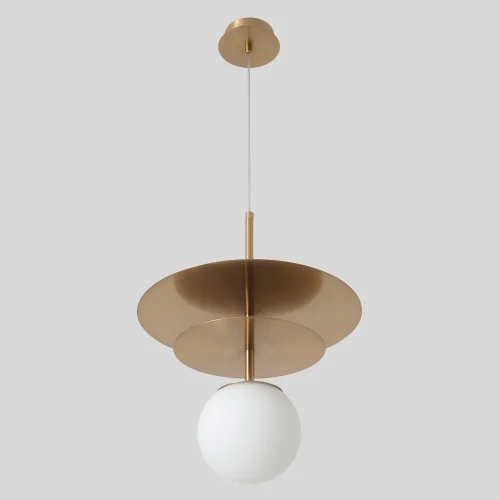 Светильник подвесной UVA SP1.2 BRASS Crystal Lux белый на 1 лампу, основание латунь в стиле современный фото 4