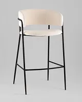 Стул барный Нэлли, белый УТ000039531 Stool Group, белый/тэдди, ножки/металл/чёрный, размеры - *1000***515*655
