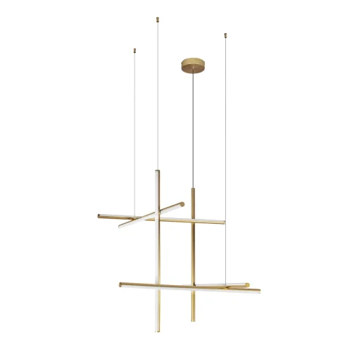 Светильник подвесной LED Coordinates 10393/C LOFT IT белый матовый золото на 6 ламп, основание матовое золото в стиле хай-тек фото 3