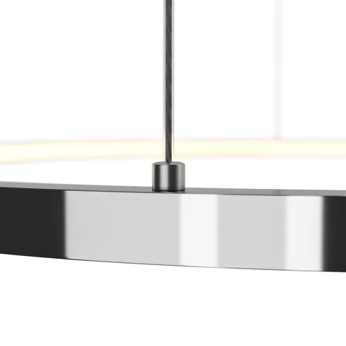 Светильник подвесной LED Glint MOD072PL-L36CH3K Maytoni хром 1 лампа, основание хром в стиле минимализм хай-тек кольца фото 3