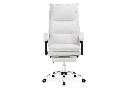 Компьютерное кресло Fantom white 15572 Woodville, белый/экокожа, ножки/металл/хром, размеры - *1240***610* фото 4