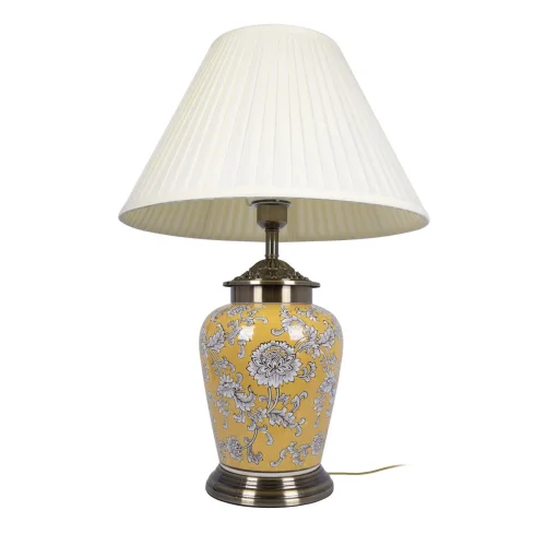 Настольная лампа Millefleurs 10266T/S LOFT IT бежевая 1 лампа, основание жёлтое керамика в стиле классический современный  фото 3