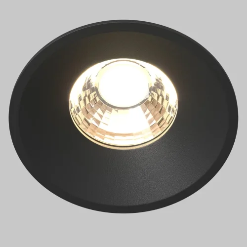 Светильник точечный LED Round DL058-12W3K-B Maytoni чёрный 1 лампа, основание чёрное в стиле современный  фото 4