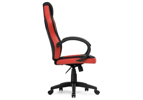Компьютерное кресло Kard black / red 15247 Woodville, красный чёрный/искусственная кожа, ножки/пластик/чёрный, размеры - *1210***620*690 фото 5