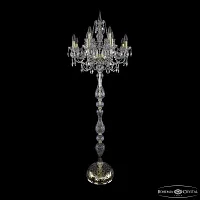 Торшер 1411T1/8+4/195-170 G Bohemia Ivele Crystal sp без плафона 12 ламп, основание золотое в стиле классика

