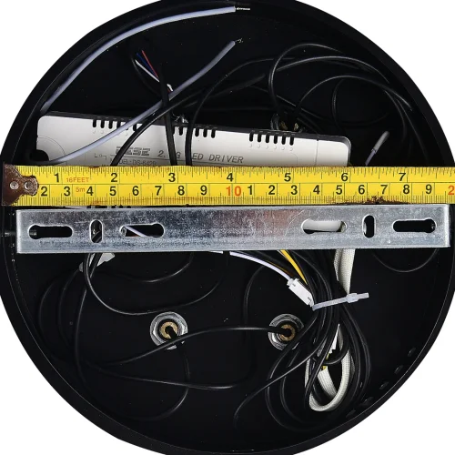 Люстра подвесная с пультом LED LAMPS 81288 Natali Kovaltseva белая чёрная на 1 лампу, основание чёрное в стиле современный хай-тек с пультом яндекс алиса сири фото 9