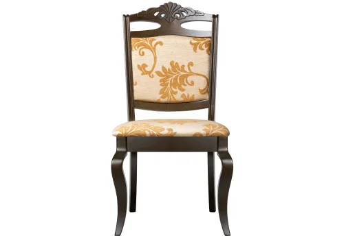 Деревянный стул Demer cappuccino A2 1838 Woodville, бежевый/ткань, ножки/дерево/коричневый капучино, размеры - ****510*600 фото 3