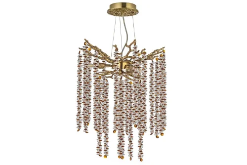 Светильник подвесной Tavenna H 1.5.32.722 A Dio D'Arte прозрачный на 3 лампы, основание бронзовое в стиле классический современный флористика ветви Светильник подвесной Tavenna H 1.5.32.722 A Dio D'Arte прозрачный на 3 лампы, основание бронзовое в стиле классический современный флористика ветви