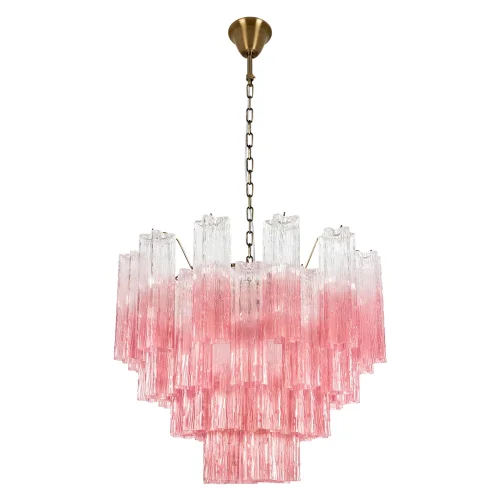 Люстра подвесная Мурано / Murano 10580/600 Clear pink LOFT IT розовая на 10 ламп, основание бронзовое в стиле современный арт-деко Люстра подвесная Мурано / Murano 10580/600 Clear pink LOFT IT розовая на 10 ламп, основание бронзовое в стиле современный арт-деко