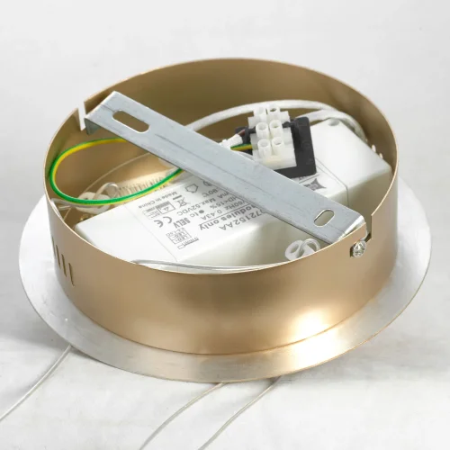 Люстра подвесная LED Ingersoll LSP-8348 Lussole матовая золото белая на 1 лампа, основание матовое золото в стиле современный хай-тек кольца фото 4