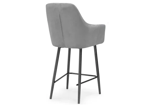 Полубарный стул Райнер MR -11 / черный 532409 Woodville, серый/велюр, ножки/металл/чёрный, размеры - ****570*570 фото 4
