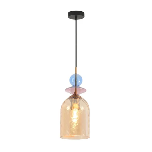 Светильник подвесной Irime 8298/1A Lumion янтарный на 1 лампу, основание чёрное в стиле современный фото 6 Светильник подвесной Irime 8298/1A Lumion янтарный на 1 лампу, основание чёрное в стиле современный фото 6