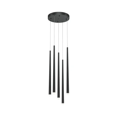 Светильник подвесной LED Cascade MOD132PL-L30BK Maytoni чёрный 1 лампа, основание чёрное в стиле современный минимализм трубочки каскад фото 2