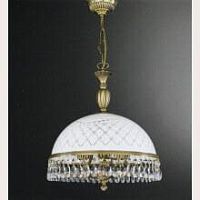 Люстра подвесная  L 7000/38 Reccagni Angelo белая на 3 лампы, основание античное бронза в стиле классика 