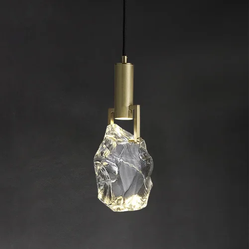 Светильник подвесной GLADYS brass 186799-23 ImperiumLoft прозрачный 1 лампа, основание латунь в стиле современный арт-деко  фото 11