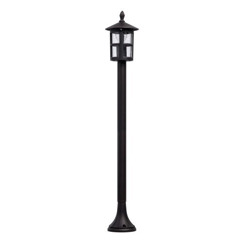 Парковый светильник Телаур 806041101 DeMarkt уличный IP44 чёрный 1 лампа, плафон прозрачный в стиле кантри E27