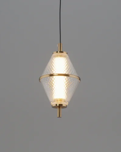 Светильник подвесной LED Senta V11359-PL Moderli белый золотой на 1 лампу, основание золотое в стиле современный фото 3