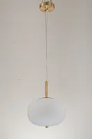 Светильник подвесной LED Nevilie L 1.P3 W Arti Lampadari белый 1 лампа, основание золотое в стиле модерн 