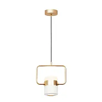 Светильник подвесной LED Ling 8119-B LOFT IT белый на 1 лампу, основание золотое в стиле современный 