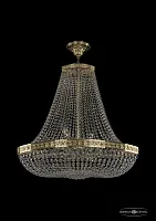 Люстра потолочная хрустальная 19283/H2/70IV G Bohemia Ivele Crystal прозрачная на 12 ламп, основание золотое в стиле классический sp