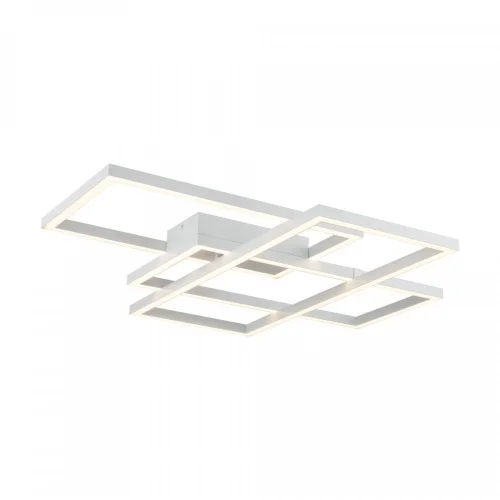 Люстра потолочная LED Line MOD015CL-L80WK Maytoni белая на 1 лампа, основание белое в стиле хай-тек квадраты