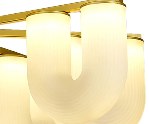 Люстра потолочная LED Нера 07679-8,33 Kink Light белая на 16 ламп, основание золотое в стиле современный арт-деко  фото 2