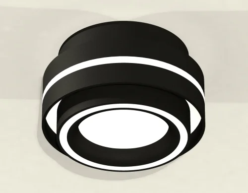 Светильник накладной XS8414003 Ambrella light чёрный 1 лампа, основание чёрное в стиле хай-тек круглый фото 3