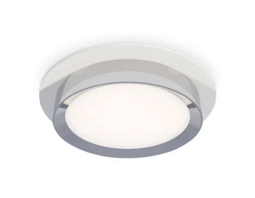 Светильник точечный XC8050003 Ambrella light серебряный 1 лампа, основание белое в стиле хай-тек 