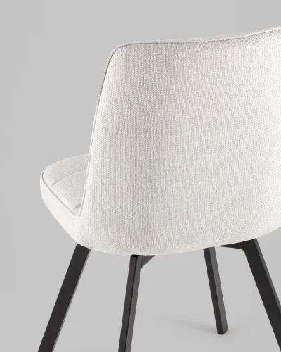 Стул Pleid, вращающийся, серый, сиденье УТ000040523 Stool Group, серый/рогожка, ножки/металл/чёрный, размеры - *855**** фото 3